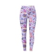thumbnail image 4 of YOUYEDIAN Easter Leggings for Girls Kids Workout High Waist Yoga Pants Toddler Stretch Skinny Tummy Control Trousers (Purple, 9-10 Years), 4 of 5