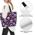 thumbnail image 2 of Yiaed cartoon Skull rainbow space Print Handbag for Women Tote Purse Shoulder Bag Large Fashion Hobo Purse Handbag Shopping Tote, 2 of 5