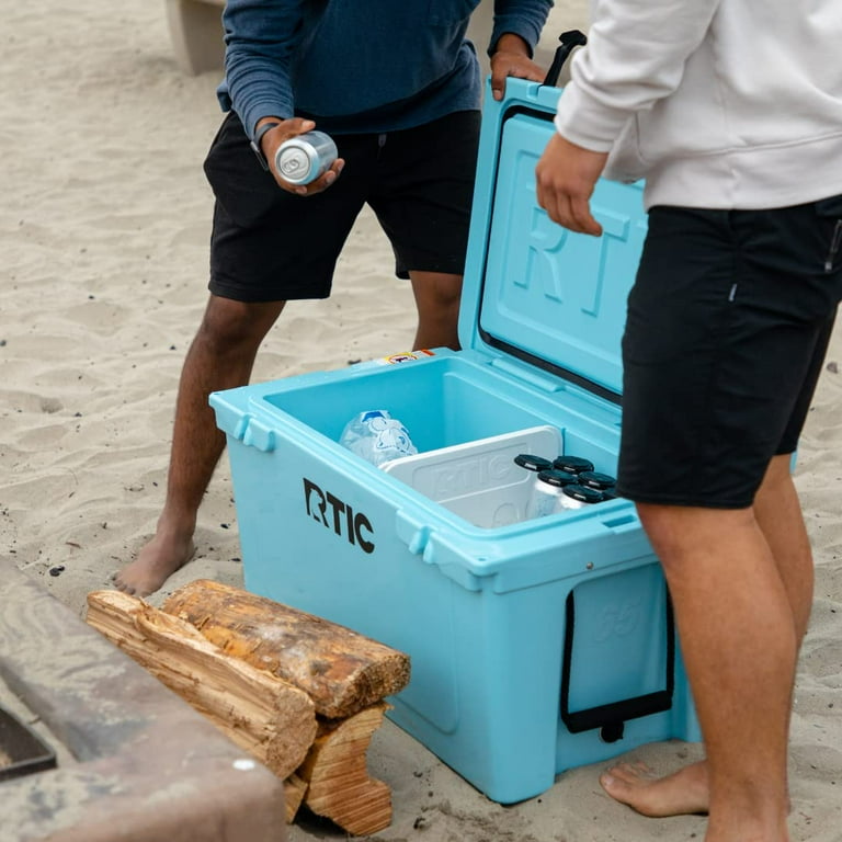 RTIC Hard Cooler 65 qt Ice Chest with Heavy Duty Rubber Latches 3 Inch Insulated Walls Keeping Ice Cold for Days Great for The Beach Boat
