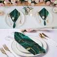thumbnail image 2 of Marble Green Cloth Napkins, Retro Abstract Ombre Gold Nature Cracks Washable and Reusable Dinner Napkins Set of 6, Table Napkin for Kitchen Party Birthday Wedding Hotel Housewarming 20"x20", 2 of 8