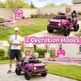 thumbnail image 4 of iYofe 12V Licensed Ford Bronco Raptor Powered Ride-On Truck with Remote Control for Kids, Ages 3+, Pink, 4 of 8