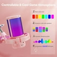 thumbnail image 4 of WarmHavenGaming USB Microphone with Noise Cancellation, Streaming mic for PC Computer MAC PS4 PS5, All-in-One Kit with Mute, Monitor for Recording, Podcast, Twitch, YouTube, Discord, DGM20S Pink, 4 of 16