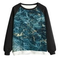 thumbnail image 3 of CEHVOM Femmes Printemps Automne Patchwork Imprimé Manches Longues Col Rond Casual Tee Tops Dégagement, 3 of 3