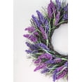 thumbnail image 4 of Northlight Heather Spring Artificial Floral Wreath, Purple 22-Inch, 4 of 4