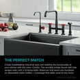 thumbnail image 4 of KRAUS Urbix™ Industrial Bridge Kitchen Faucet and Water Filter Faucet Combo in Matte Black/Red, 4 of 11