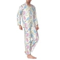 thumbnail image 2 of Bingfone Men's Pajama Set 2 Piece Loungewear PJs, Long Sleeve with Pajama Pants-Cartoon Bunny, 2 of 7