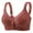 Wine, variant on Woman Floral Wirefree Bra Front Button Closeure Soft Cotton Bra for Mom Grandma Gift Bra Women Multipack Bra Sale