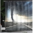 thumbnail image 4 of Ambesonne Nature Shower Curtain, Black Tornado Funnel Gas, 69"Wx70"L, Grey, 4 of 5