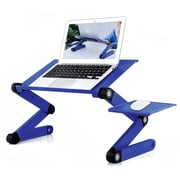 Seaweress Adjustable Laptop Stand Laptop Desk with 2 CPU Cooling USB Fans for Bed Aluminum Lap Workstation Des