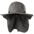 thumbnail image 3 of Falari Outdoor Sun Hat, Wide Brim with Neck Flap, Safari Hiking Gardening Fishing Hat - Gray, 3 of 6