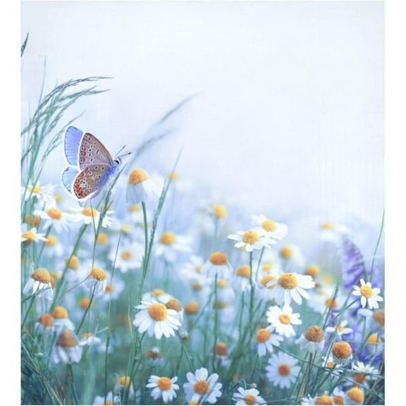 Coolnut Daisy Floral Butterfly Dishwasher Magnet Cover, Magnetic Refrigerator Panel Decal Wash Machine Front Door Decorative Cover for Home Kitchen Farmhouse Decor, 23"x 26"