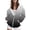 Grey, variant on NinXxx Women's Casual Hoodie with Zipper Pocket Fade Hoodie Top Blue L