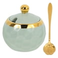 thumbnail image 2 of 1 set of Sugar Jar with Lid Spoon Sugar Container Multifunctional Ceramic Seasoning Jar, 2 of 8