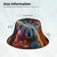 thumbnail image 4 of Daiia Forest Koala Pattern Bucket Hat - Trendy Cotton Sun Hat for Beach, Golf, Fishing - Fun Outdoor Vacation Boonie for Men and Women, 4 of 9