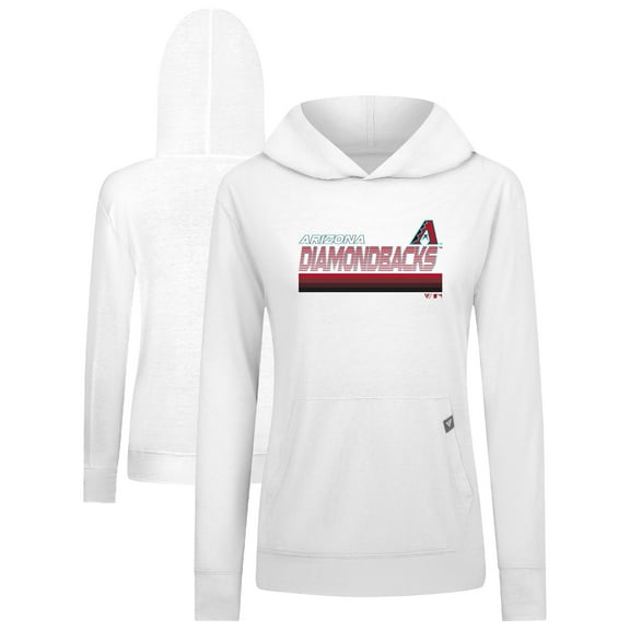 Women's Levelwear White Arizona Diamondbacks Relay Breaker Pullover Hoodie