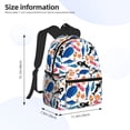 thumbnail image 4 of Lsque Cute Sea Animals Classic Casual Backpack - Large Capacity Water-Resistant Backpack for School, Work, Travel, and Outdoor Activities, 4 of 8