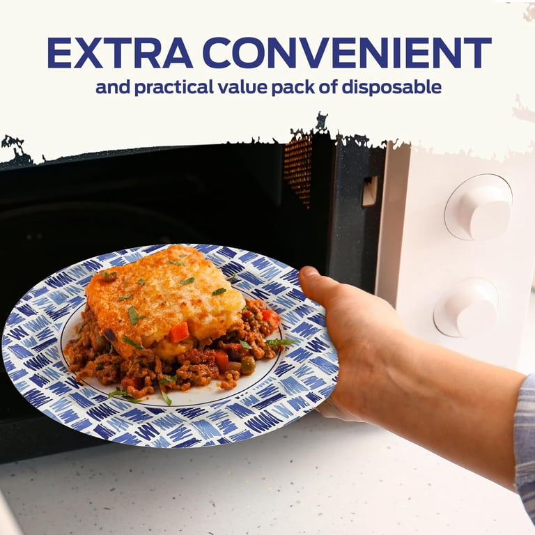 PAMI Heavy Duty Disposable Paper Plates, 7", 50-Pack photo 5
