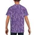 thumbnail image 5 of Wukai Lavender Flowers Youth Unisex Short Sleeve T-Shirt for Boys, Girls, Teens, and Kids-Small, 5 of 7