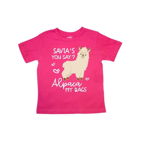 

Inktastic Savta s You Say Alpaca My Bags Gift Toddler Boy or Toddler Girl T-Shirt