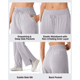 thumbnail image 6 of G4Free Chillwhisp Lightweight Drawstring Wide Leg Pants for Women Side Slit Flowy Palazzo Pants Summer Casual, 6 of 8