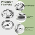 thumbnail image 5 of 2.95" Round Recessed Pull Stainless Steel Door Handle with Single Ring, Silver, 5 of 7