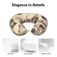 thumbnail image 3 of Honey Honeycomb Vintage Ergonomic Memory Foam Travel Pillow, Soft U-Shaped Neck Support Pillow Cover for Airplane, Office, Driving, 3 of 7
