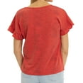 thumbnail image 2 of Women's Scarlet Nebraska Huskers Daisy Tri-Blend V-Neck T-Shirt, 2 of 2