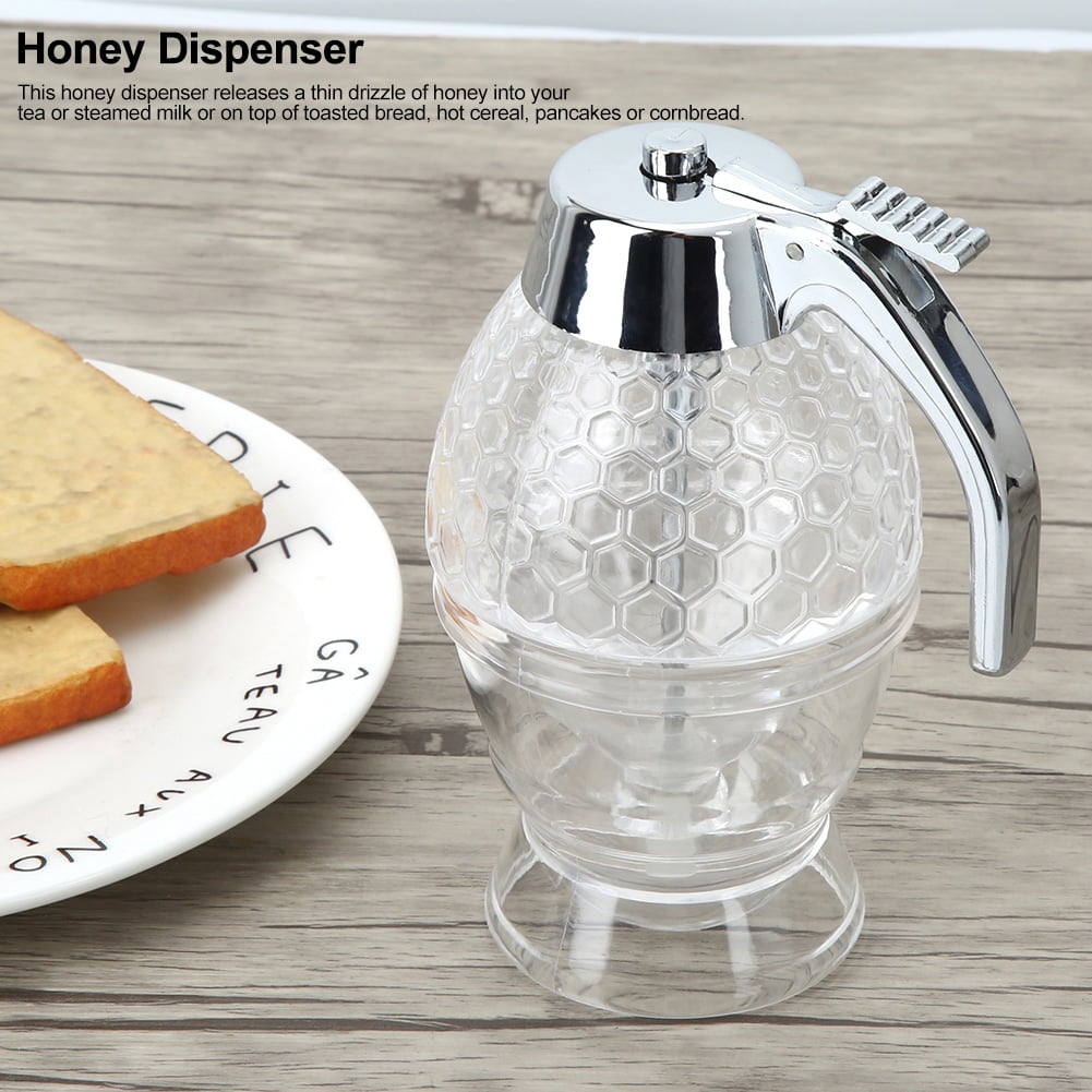 Pancakes Hot Cereal Syrup Dispenser Vintage Glass Honey Pot Container Honey Distribution Tank for Bread 