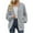 Gray, variant on QUYUON Women Sweater Cardigan Sale Long Sleeve Vintage Cardigan Polyester Women's Cardigan Sweaters with Pockets Pockets Cardigan Jacket Style Q-10766 Winter Knit Sweater Outerwear Coat Green L