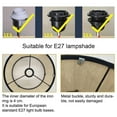 thumbnail image 3 of Bamboo Lamp Shade, Kvago Vintage Drum Lampshade, E27 Chandelier Lamp Cover Replacement Light Accessory for Pendant Floor Tables Lamps  (11.81 x 11.81 x 7.87 in, Style B), 3 of 8