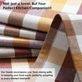 thumbnail image 5 of HEIRLOOM COMFORT Gingham Check Kitchen Towels 12 Pack, 18"x26", 100% Cotton, Super Absorbent & Quick Dry, Dish Towel for Drying Dishes, Washable, Everyday Use - Burgundy, Brown, Mustard Yellow, 5 of 5
