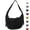 Black, variant on Crescent Crossbody Bags for Women, Fashion Plain Color Nylon Crossbody Bag, Large Nylon Crescent Bag Crossbody Bags for Women