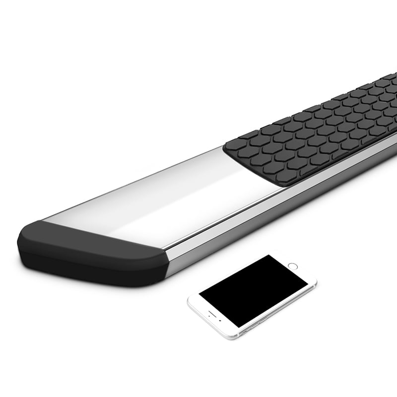 Ikon Motorsports Running Boards for 2019-2025 Ram 1500 Crew OE Chrome 5in Side Step Nerf Bars Pair