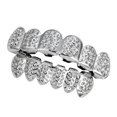 thumbnail image 3 of 18K Hip Hop Dientes Grill Top & Bottom Grill Set Grill Cobre Boca Dientes Plata Hugo Dientes de parrilla de hip hop, 3 of 6