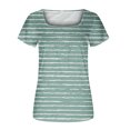 thumbnail image 3 of Blouses à Manches Courtes pour Femmes Mode Imprimée Décontractée Col Rond T-Shirt Ample Blouse Hauts à Manches Courtes pour Femmes, 3 of 5