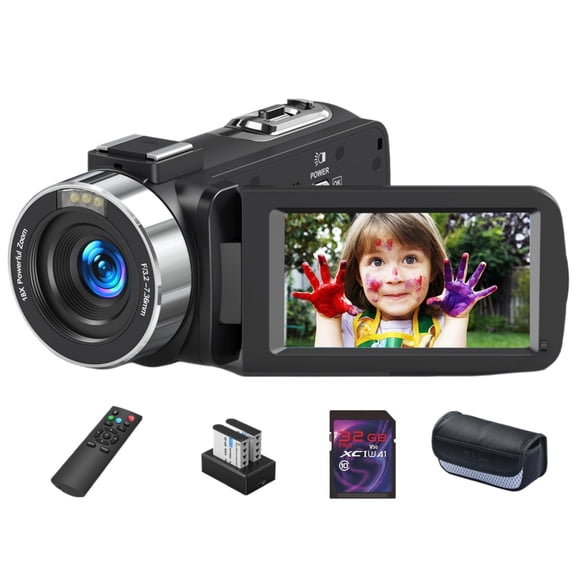 Cámara de vídeo Yuejewlry 8K 64MP 18X Zoom 3.0" táctil