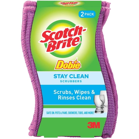 2 Pack Scotch Brite Stay Clean Scrubber