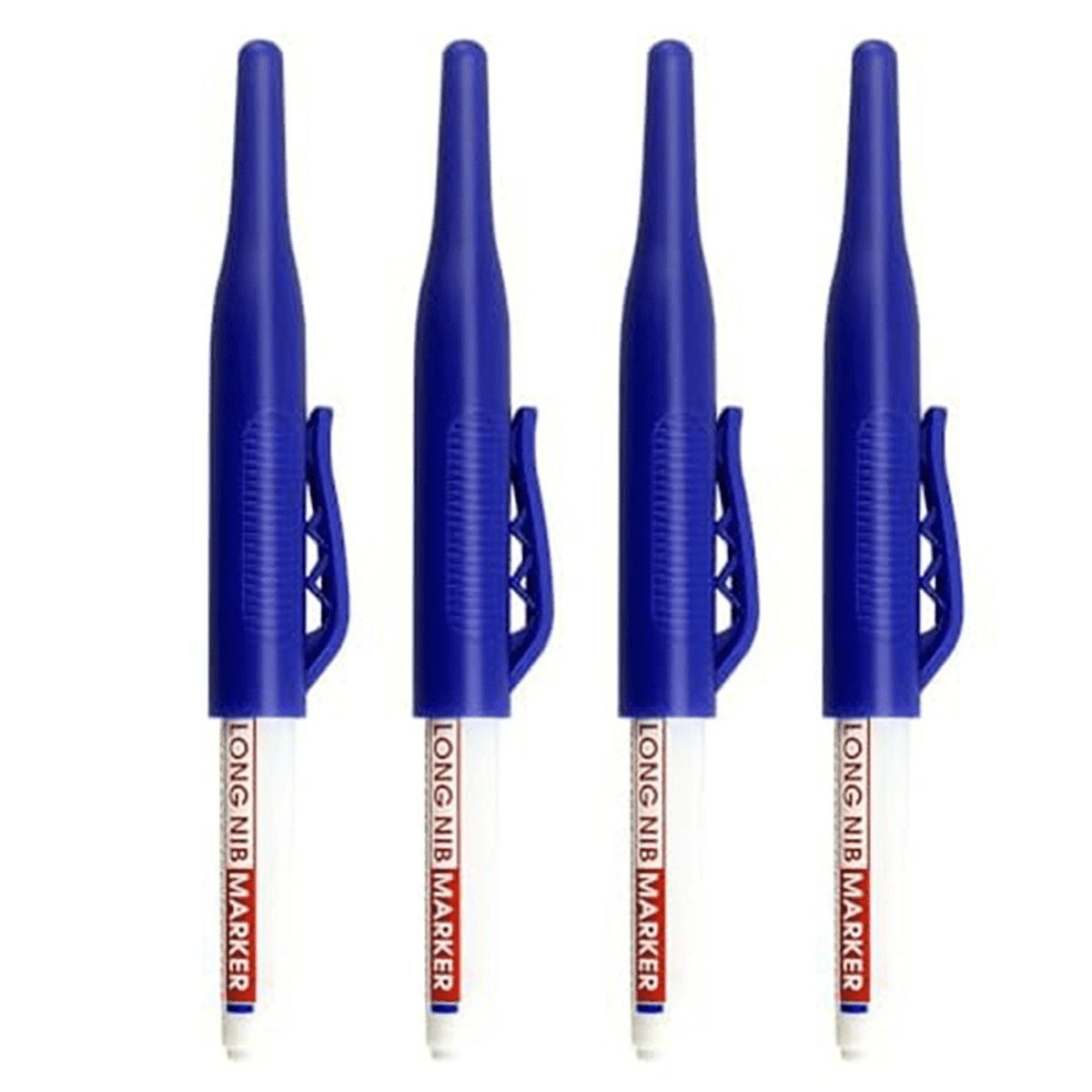 Long- Deep Hole Marker,Metal Markers for Steel Waterproof Construction Markers Long Nose Marker Pens Blue