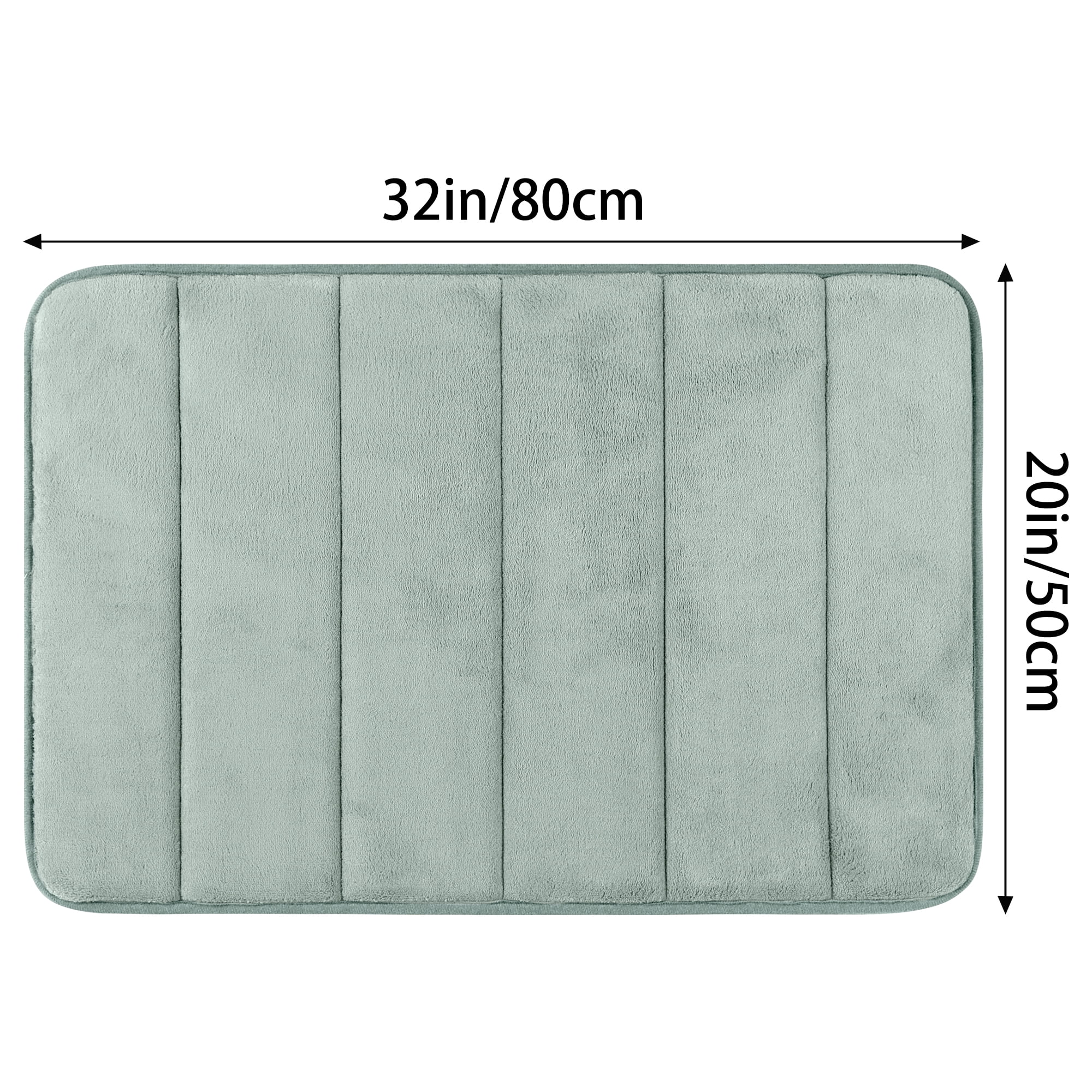 Unique Bargains 2 Pcs Soft Thick Absorbent Quick Dry Bathroom Bath Rugs Non Slip Grey/Brown 20" x 32"