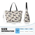 thumbnail image 5 of KLL Horse Print Large Beach Tote Bag Women Waterproof Sandproof Zipper Beach Tote Bag for Pool Gym Grocery Travel with Wet Pocket, 5 of 7