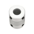 thumbnail image 5 of 8mm to 9mm Aluminum Alloy Shaft Coupling Flexible Coupler Motor Connector Joint L25xD19 Silver, 5 of 6
