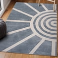 thumbnail image 6 of JONATHAN Y SANDSTONE 5 x 8 Area Rug, Aelius Scandinavian Abstract Sun Two-Tone - Blue/White, SND101C-5, 6 of 13