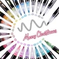 thumbnail image 3 of Metallic Glitter Marker Pen Set, 12/24/36 Color Dual-Tip Sparkle Pens for Kids Art Crafts, Doodle Drawing Supplies, Perfect for Christmas Gifts, DIY Projects & Creative Coloring Activities(12Colors), 3 of 7