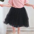 thumbnail image 3 of XinLfly Girl's Polka Dot Mini Skirts Kids Casual Solid Color Lace Up Mesh Tutu Skirt Dance Fashion Dress,Black,5T, 3 of 8