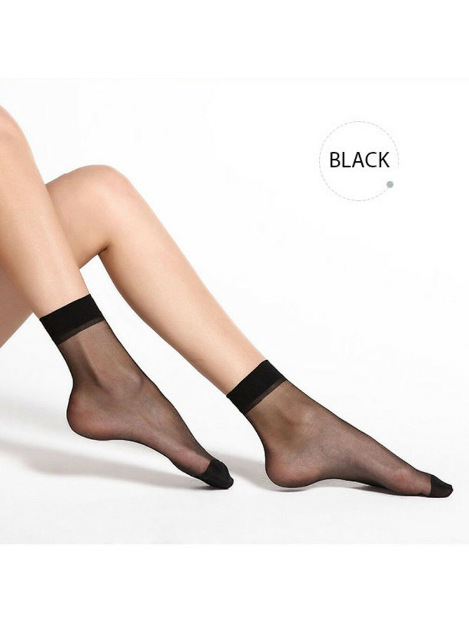 Meihuida Hirigin Women Silk Short Socks Transparent Nylon Sheer Dress Sock 10 Pairs Walmart