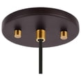 thumbnail image 4 of Woodbridge Lighting Elise 1-Light Glass Mini-Pendant in Brass/Bronze/Clear, 4 of 4