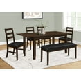 thumbnail image 1 of Monarch Specialties I 1331 - Dining Table, 78" Rectangular, 18" Extension Panel, Veneer Top, Solid Wood Legs, Brown Veneer, Transitional, 1 of 5