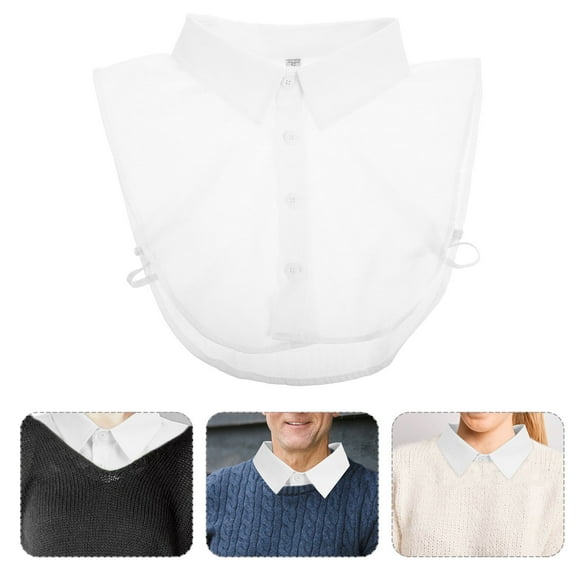 GAXIRE Men's Decorative Cotton Collar Fake Collar 1 Pack for Birthday Celebrations and Casual Wear