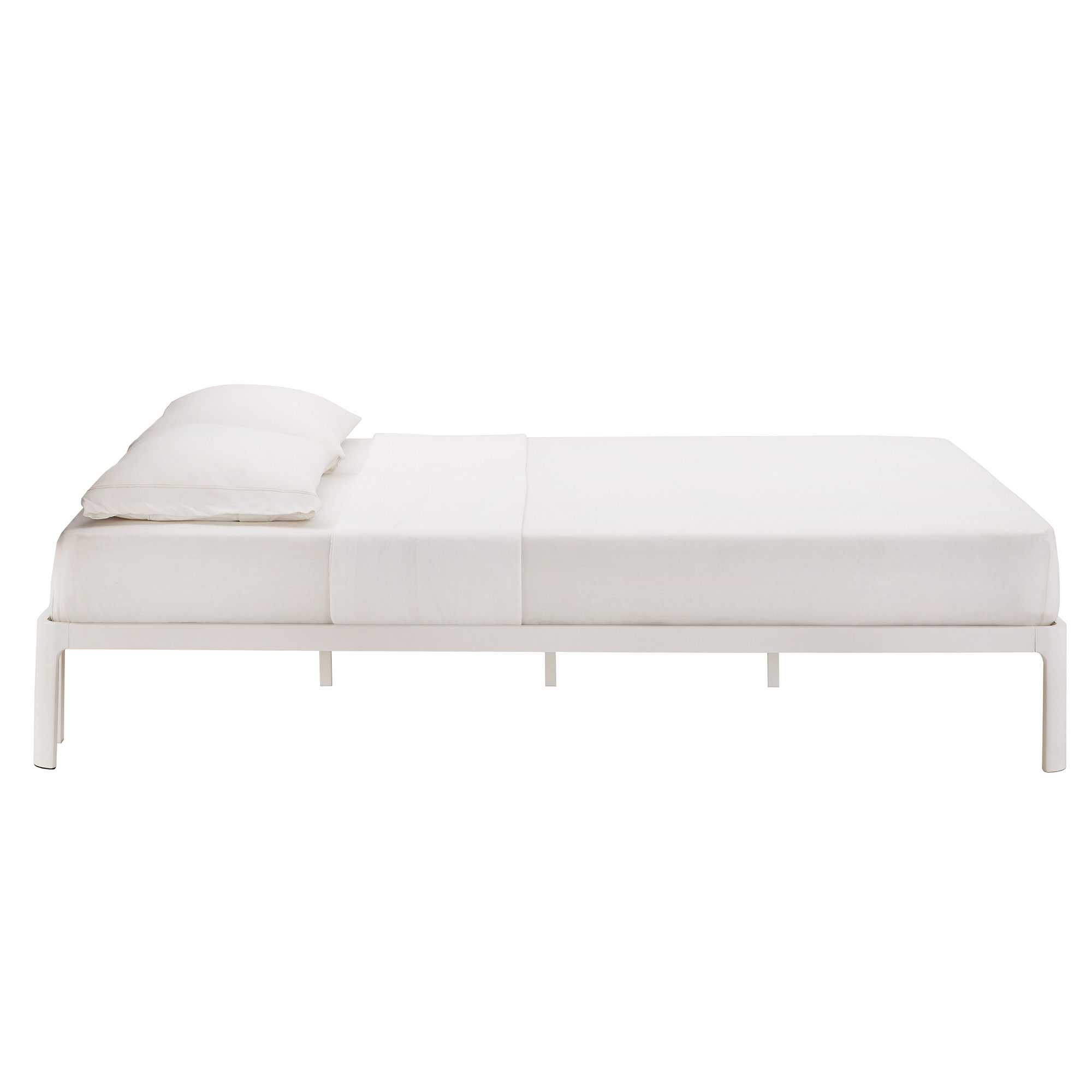 Weston Home Sveg Metal Platform Bed, Queen, White