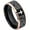Black-Rose Gold, variant on Lord's Prayer Tungsten Wedding Band Black & Blue Beveled Edge Tungsten Anniversary Band Brushed Finish - #915LPs10